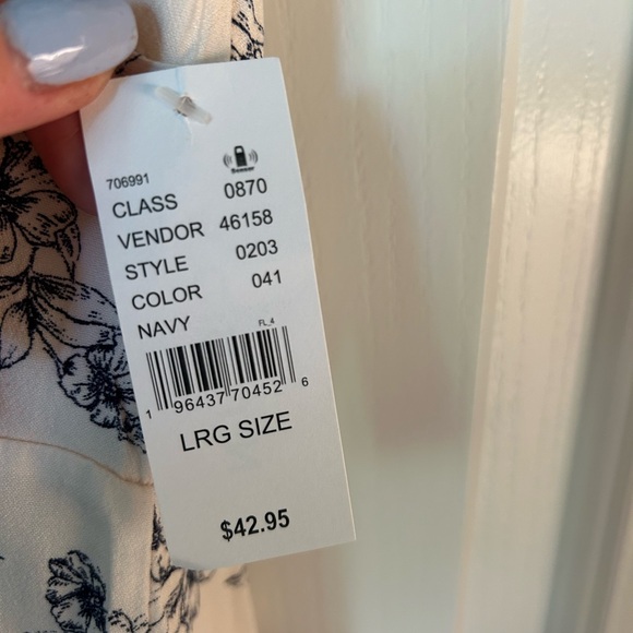 NWT Pacsun Blue Floral Mini Dress // LA hearts // Size Large - Picture 6 of 10